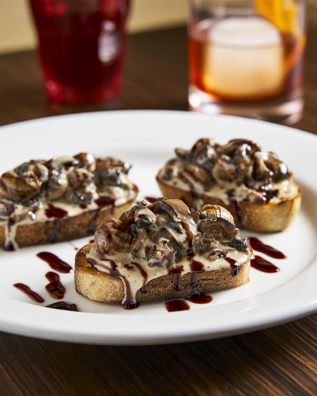 Lumache & Mushroom Bruschetta.