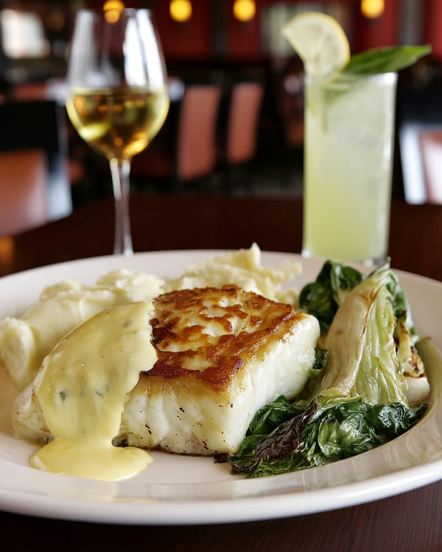 Pan-Seared Halibut.