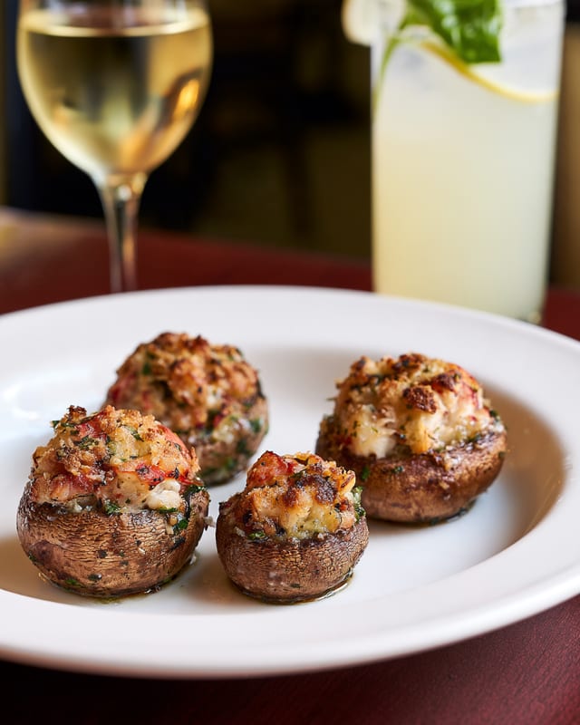 Crab-Stuffed Mushrooms.