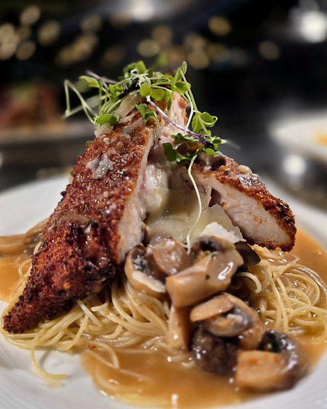 Chicken Cordon Bleu.