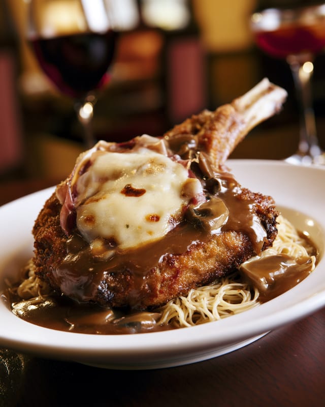 Veal Chop Valdostana.