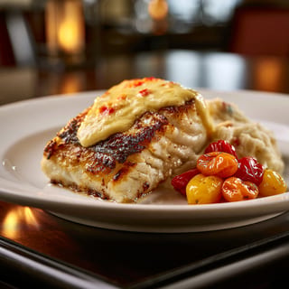 Pan-Seared Halibut with Hollandaise